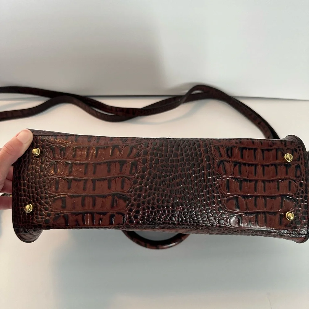 Brahmin Samantha Black Tuscan satchel bag